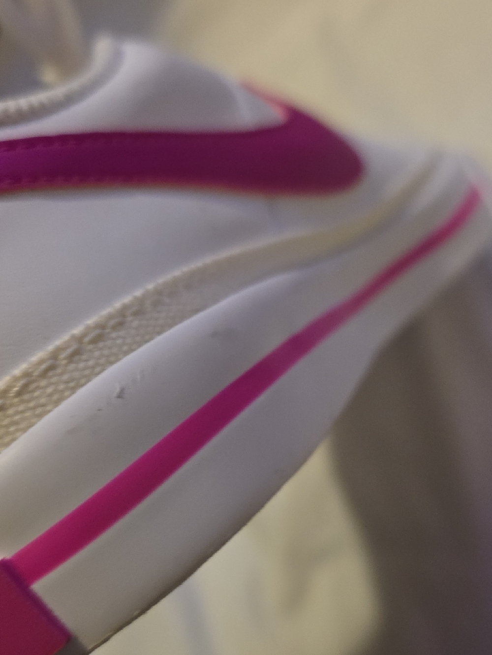Nike Court Legacy White/laser Fuchsia Big Girls 6.5/Womens 8 - Picture 9 of 12